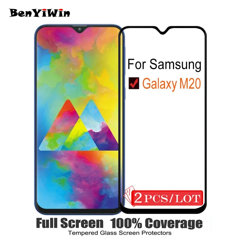 Закаленное стекло для Samsung Galaxy M20 SM M205F/DS M205F 2 шт. | Мобильные телефоны и аксессуары