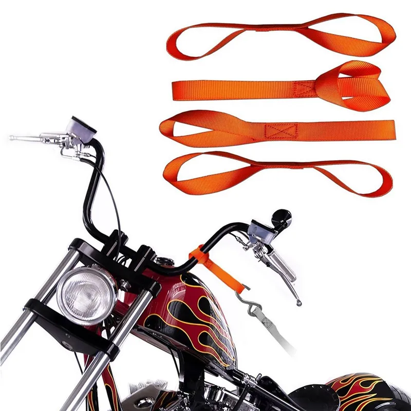 

4 Pcs 30 x 2.5cmBlack Universal Soft Loops Car Motorcycle Towing Ropes Tie Down Straps Prevent Scratches Motocross Motorbike ATV