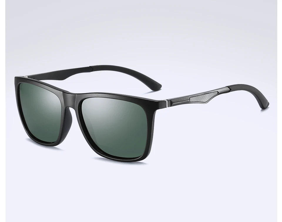 ELITERA винтажные Ретро Поляризованные солнцезащитные очки для мужчин и женщин с зеркальным покрытием для вождения солнцезащитные очки HD объектив квадратные очки мужские защитные очки - Цвет линз: matte dark green