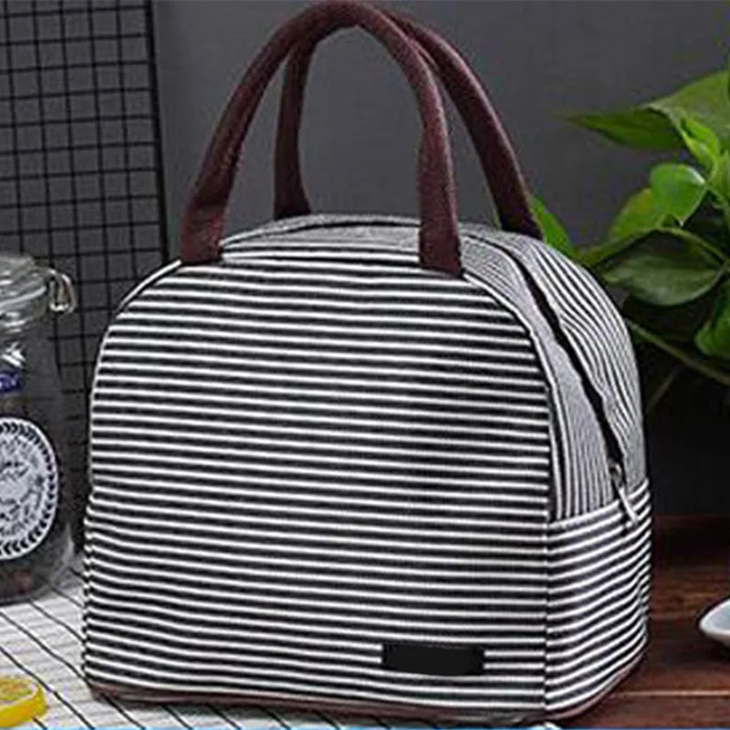 Baby Food Insulation Bag Feeding Milk Bottle Keep Warm Canvas Picnic Bags New Fashion Stripe Portable Women Travel Tote BB5048 (8)