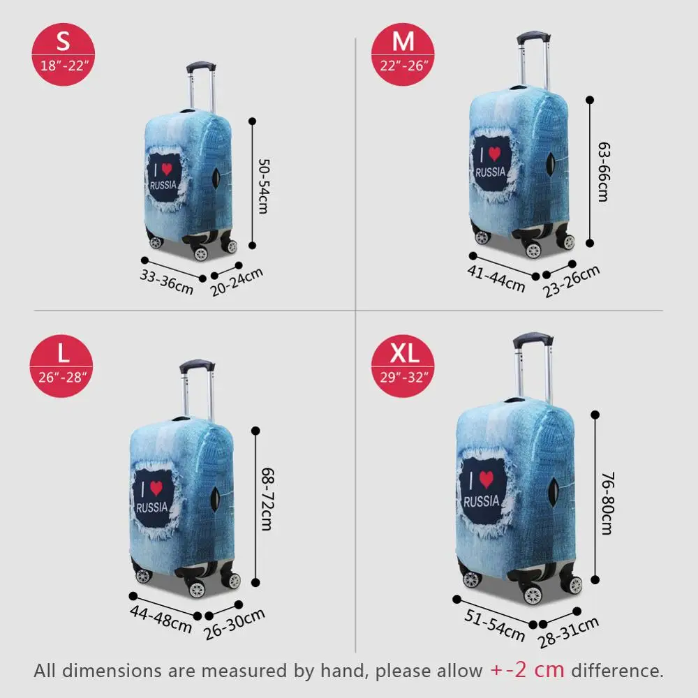 Защитные чехлы для багажа с большими синими точками эластичные водонепроницаемые чехлы для чемодана на колесиках для девочек дорожные аксессуары применяются для 18-30 дюймов Чехол