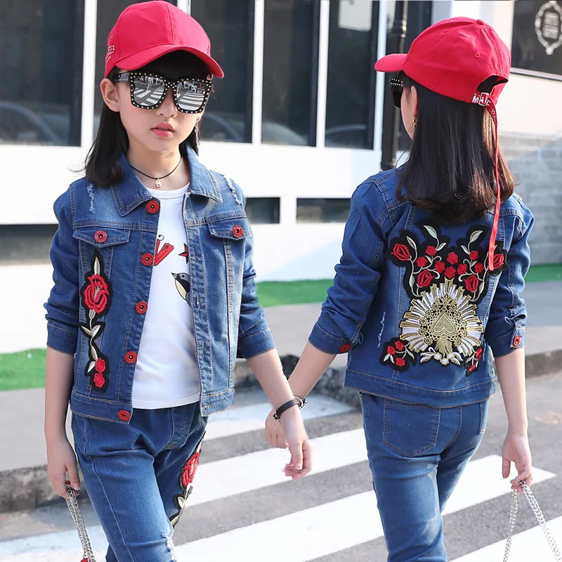 

Kindstraum 2019 New Girls Fashion Denim Jacket Spring Kids Casual Jeans Coat Children Brand Quality Casual Outwear, MC1074