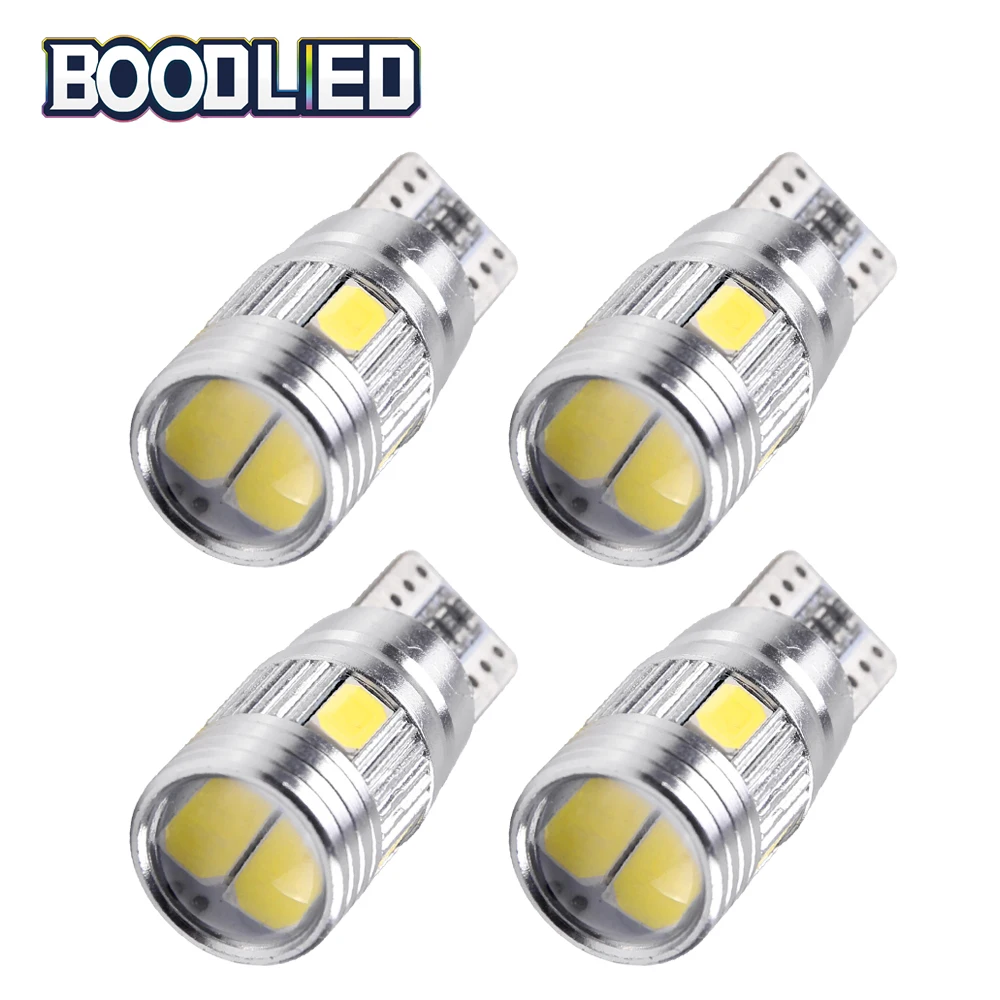 T10 W5W светодиодный лампа 5630 SMD 6 SMD автомобиль свет 168 194 авто светодиодный габаритный фонарь T10 светодиодный автомобиля сбоку лампы Белый лампочки супер яркий 4 шт