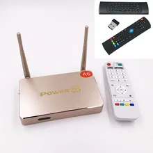 PowerTV A6 Caixa de TV Árabe IPTV + Double side Air Mouse Nenhuma taxa mensal, a inscrição é gratuita para UE África África Líbano Árabe canais