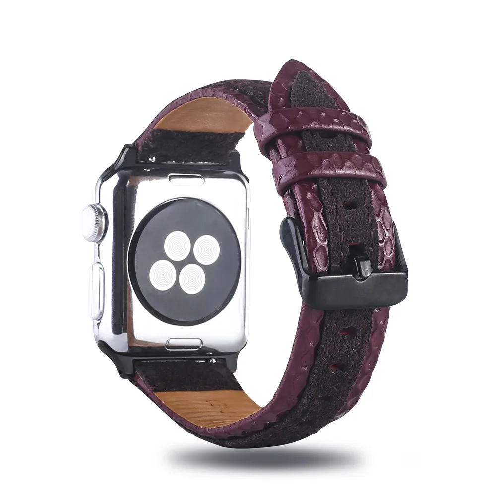 

Crocodile band with Frosted Leather bracelet for Apple Watch Series 1/2/3/4/5 Watchband Replacement Strap 38/42/40/44mm