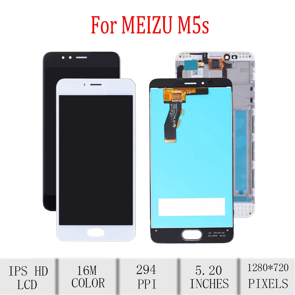 Оригинальный 5 2 ''baihuxing для MEIZU M5S ЖК дисплей Дисплей Сенсорный экран withframe