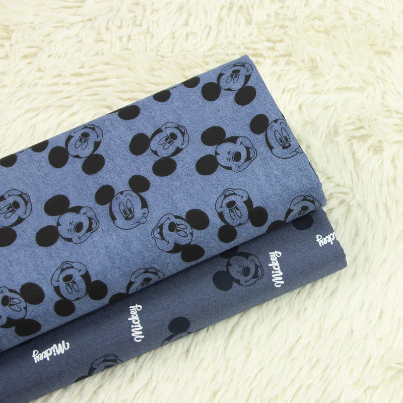 

50*140cm needlework the cloth fabric tissues knitted for sewing cache fabric sewing aterial cotton Mickey D30
