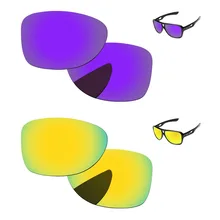 24 K золотой и плазменный фиолетовый 2 пары Поляризованные Сменные линзы для отправки 2 Солнцезащитные очки Рамка UVA и UVB Защита