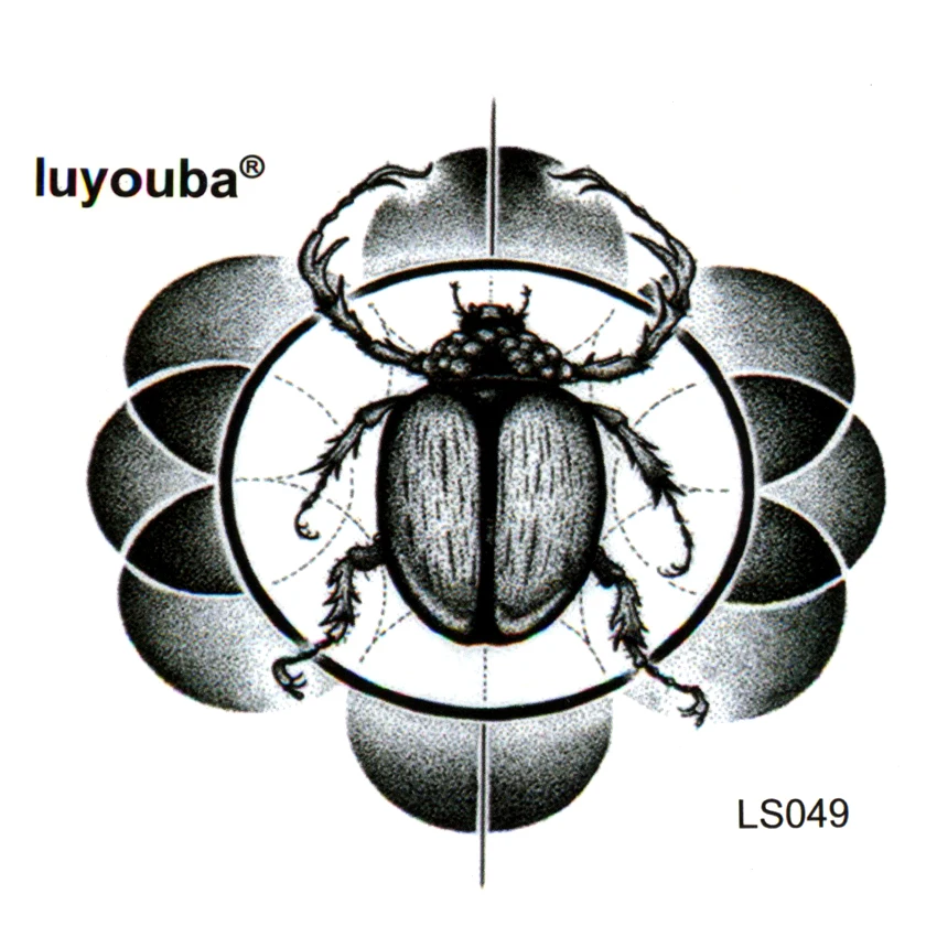 30 шт. Скарабеев Водонепроницаемый Временные татуировки Для мужчин Красота Harajuku навозный жук татуировки конструкции татуировки наклейки