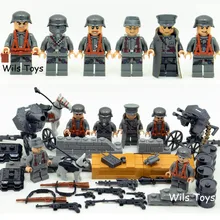 6pcs German Army MILITARY Weapons SWAT Forces Navy Seals Team Soldiers Building Blocks Bricks Figures Gifts