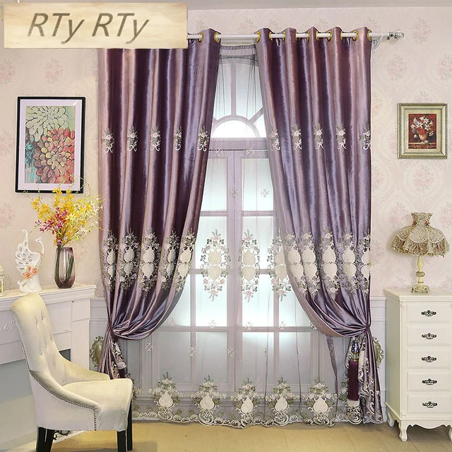 

European luxury villa embroidered Blackout curtains for Living Room Royal royal curtains for Bedroom Window curtain kitchen