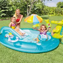Крокодил парк фонтан надувной коврик бассейн детский морской мяч бассейн детский портативный бассейн детский бассейн