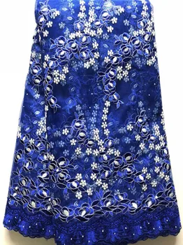 

French Net Lace Fabric 2019 Latest African Lace Fabric With Embroidery Mesh Tulle Lace Fabric High quality Nigerian Lace ELL3386