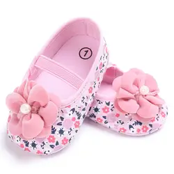 2019 обувь для новорожденных девочек с цветочным рисунком для малышей Мэри Джейн обувь для первых ходунков танцевальные балетные туфли