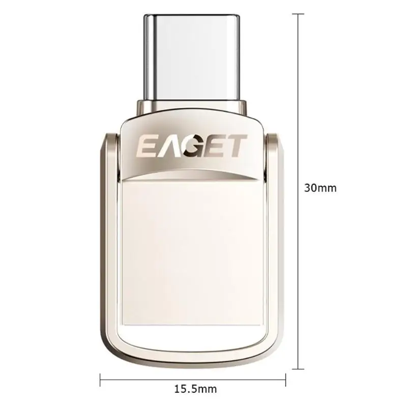 Металлический USB флеш накопитель EAGET CU20 32 ГБ 64 128 3 0 Type C OTG флэш для телефона