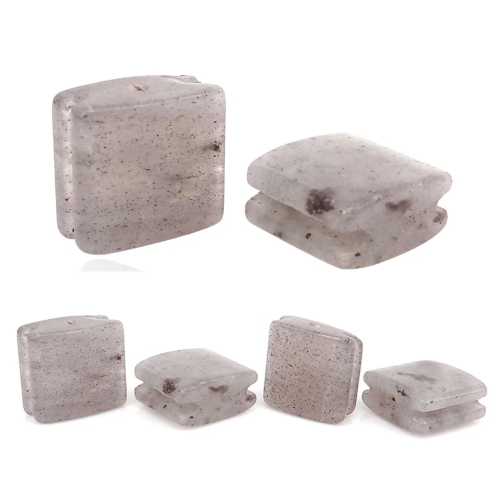 Натуральный камень квадратный лабрадорит, Кабошон бусины для модного браслета DIY ювелирных изделий полудрагоценный камень аксессуары 10 шт