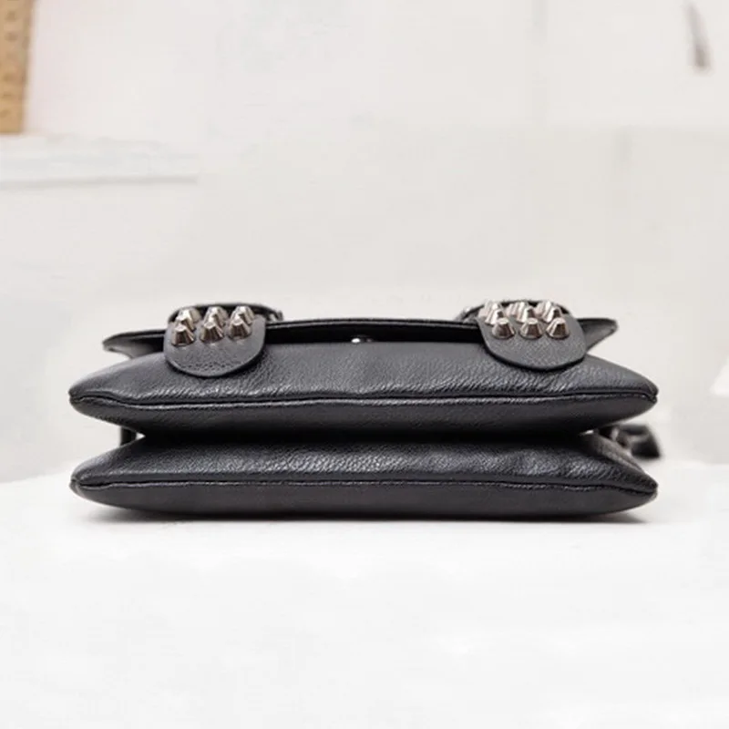  DIINOVIVO 2019 New Rivet Women Bag PU Leather Shoulder Bags Skull Bag Punk Crossbody Bags For Women - 32957414374