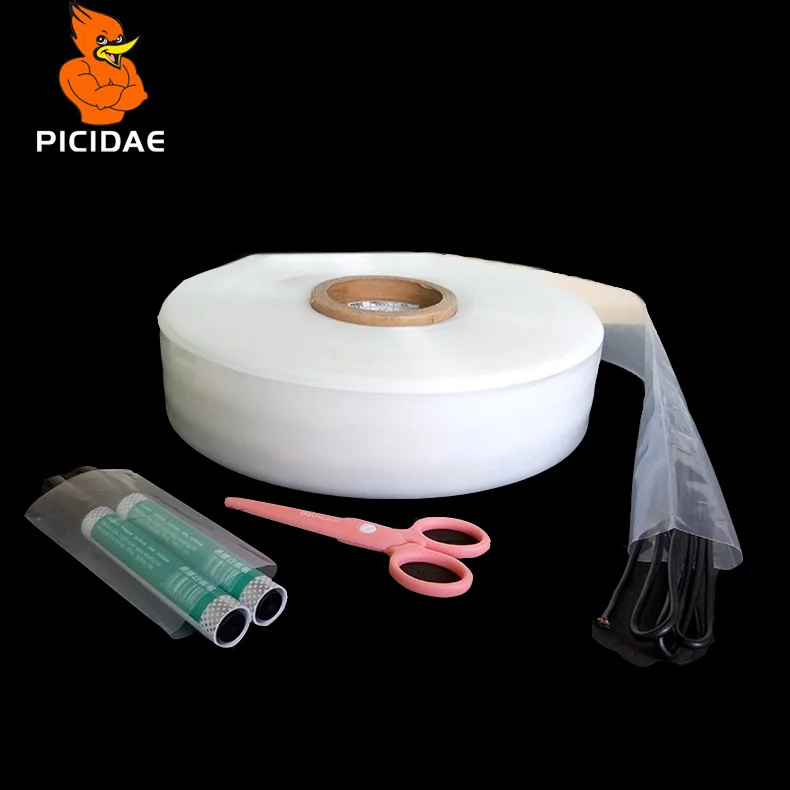 

Pe Tubular Barrel Roll Film Transparent Wrap Long Bag Straight Through Plastic Packing Narrow Carpet, Hardware Pipe Food Toy