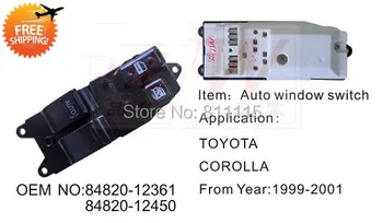 

Power Window Regulator 84820-12361 for Toyota COROLLA 1999-2001, Window Master Lifter Switch Control Button, Free Shipping