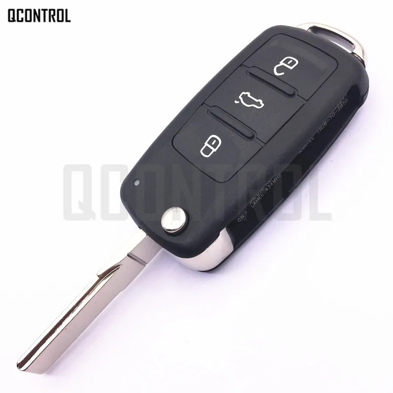 QCONTROL 5K0 837 202 AD дистанционный ключ для VW/VOLKSWAGEN 5K0837202AD Beetle/Caddy/Eos/Golf/Jetta/Polo/Scirocco/Tiguan/Touran/UP