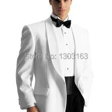 Костюмы пользовательские Дизайн Белый Жених Смокинги для женихов Для мужчин; Нарядные Костюмы для свадьбы Best человек Костюмы(куртка+ Брюки для девочек+ пояс+ галстук