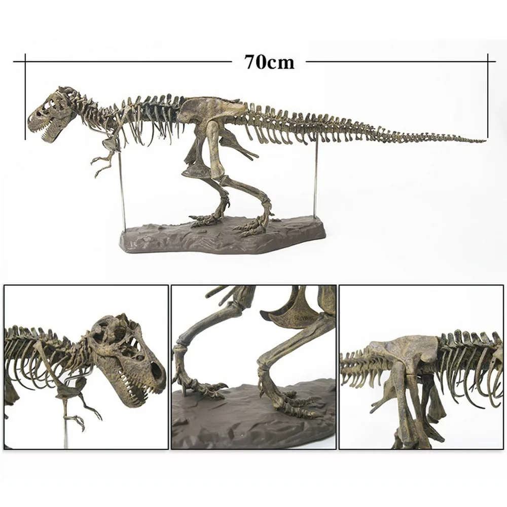 70 см большой динозавр Fossil игрушки в форме черепа Скелет Модель Строительный набор тираннозавр рекс сборка динозавров модель украшения игрушки