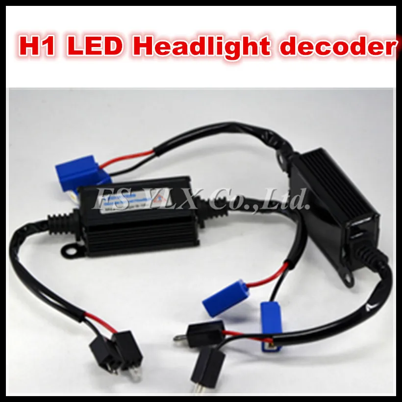 

2PCS H1 H3 LED Decoder LED Headlight Canbus Error Free Anti Flicker Resistor Canceller Decoder 40W DC 9-16V