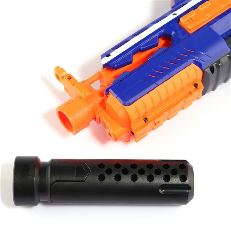 18cm-Long-Decoration-Muffer-Silencer-Modified-Front-Tube-Decoration-for-Nerf-Matte-Black (1)