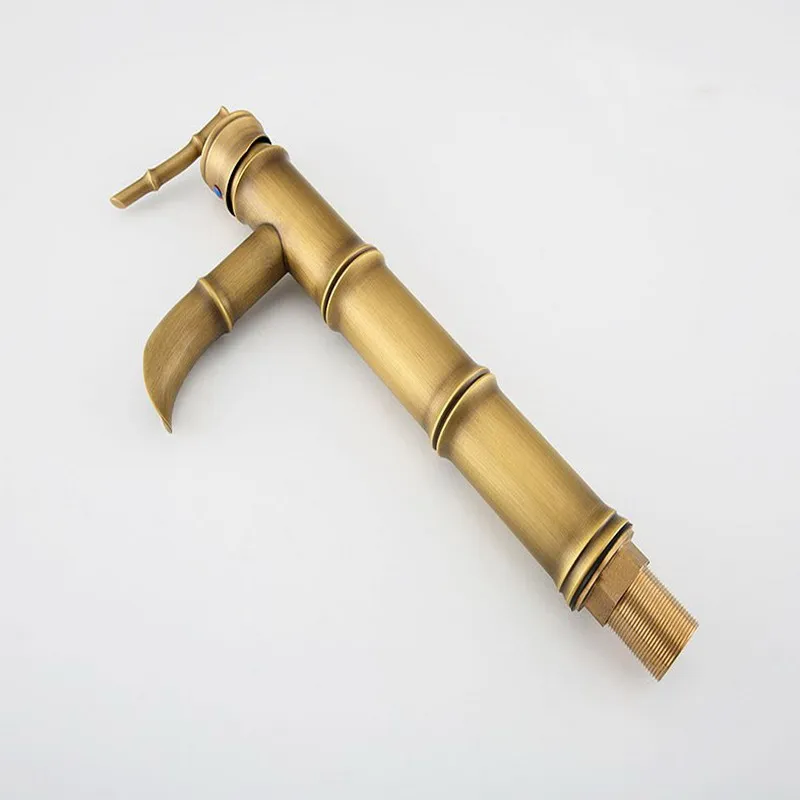 Antique Brass Bamboo Style Single Handle Waterfall Bathroom Basin Vanity Sink Faucet Mixer Tap KD733 Antique Brass Bamboo Style Single Handle Waterfall Bathroom Basin Vanity Sink Faucet Mixer Tap KD733