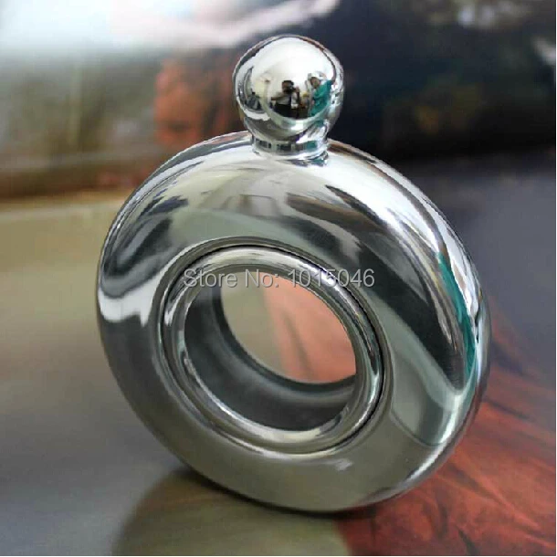 

Free Shipping 1 X Outdoor Portable 5OZ Flask Bottle Round Head Stainless Steel Hip Flask Gift For Man