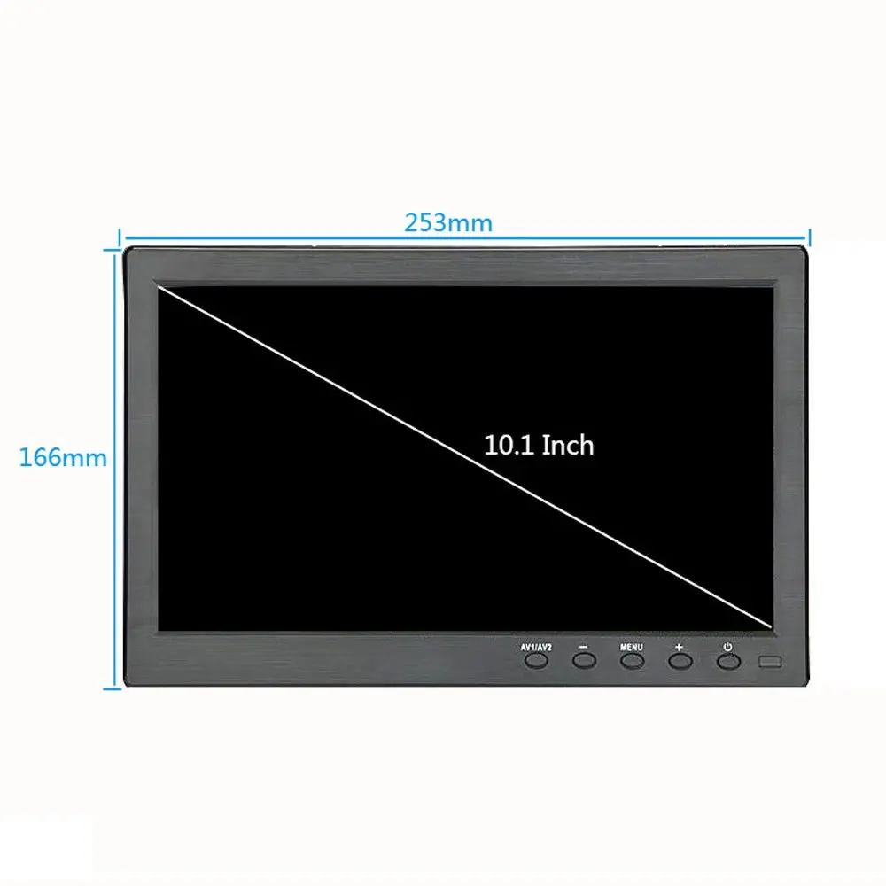 

10.1" 1366x768 LCD monitor full view HDMI industrial Capacitive touch screen display with AV/VGA/HDMI/USB/Speaker