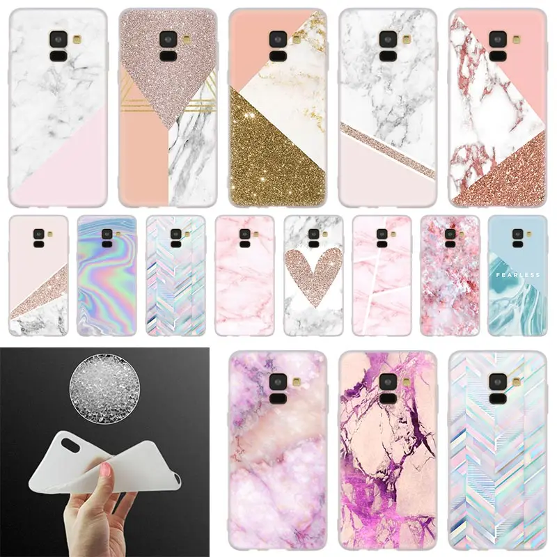 

Stalactite Pink Marble glitter Cover Phone Case For Samsung Galaxy A50 A10 A20 A30 A40 A60 A70 A6 A8 Plus A7 A9 2018 A3 A5 2017