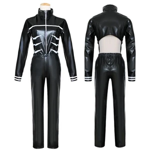 JP Anime Tokyo Ghoul Ken Kaneki Cosplay Costume Full Set Black Leather Fight Uniform Women Men Halloween Costume with Mask Wig