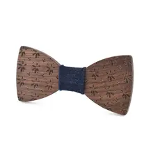 Индивидуальная ручная работа, лазерная гравировка, детский резной деревянный галстук-бабочка, галстук из натурального дерева, Детский галстук-бабочка с цветочным узором для мальчиков, свадебный подарок, галстук-бабочка