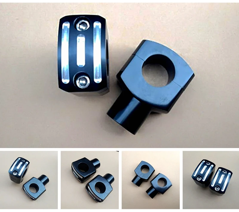 

Motorcycle Black 1" 25mm HandleBar Risers For Honda Shadow Kawasaki Vulcan Suzuki Boulevard Yamaha Road Star V Star ATV Custom