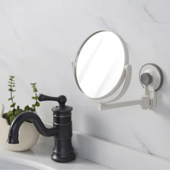 

Round Wall Mirror Cosmetic Mirror Double-sided 1:3 Magnifying Mirrors Bathroom Makeup 360 Angle Swivel Mirrors