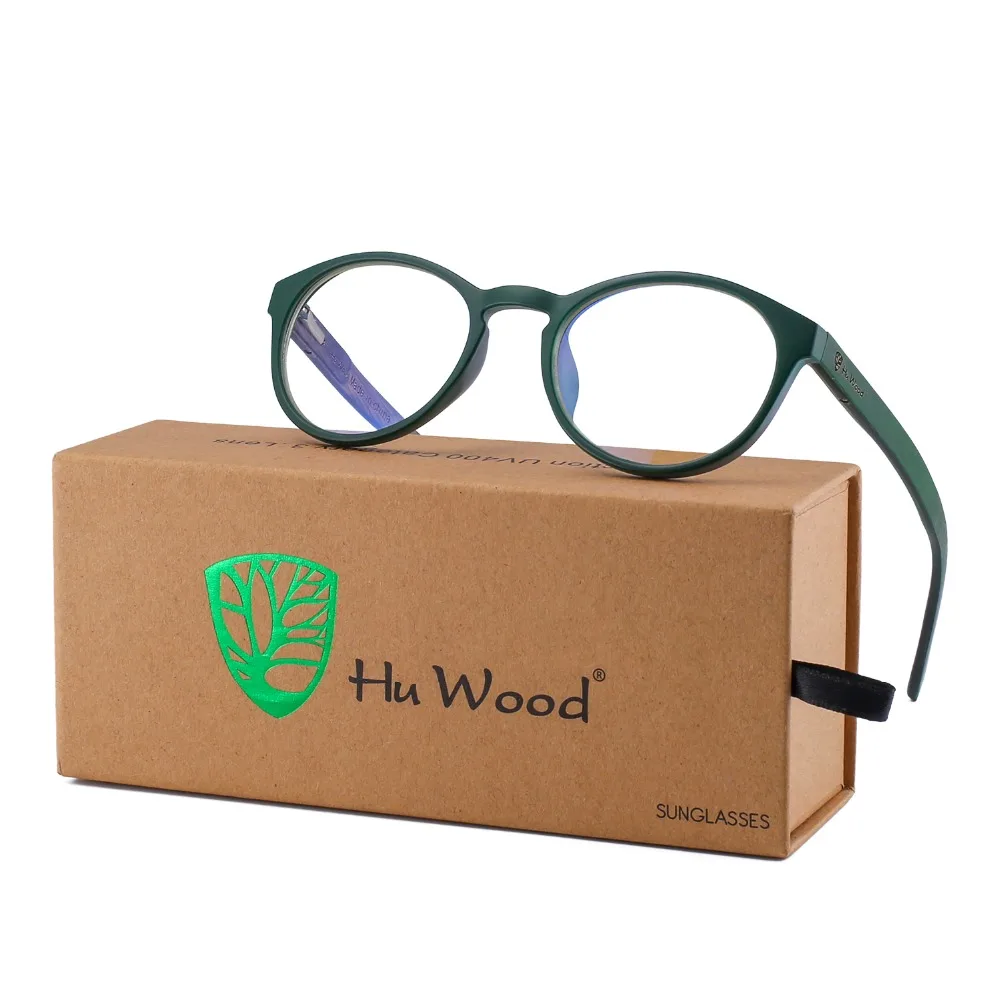 

HU Wood Vintage Eyeglasses Frame Women Computer Optical Glasses Spectacle Retro For Women's Transparent Female Armacao Oculos de