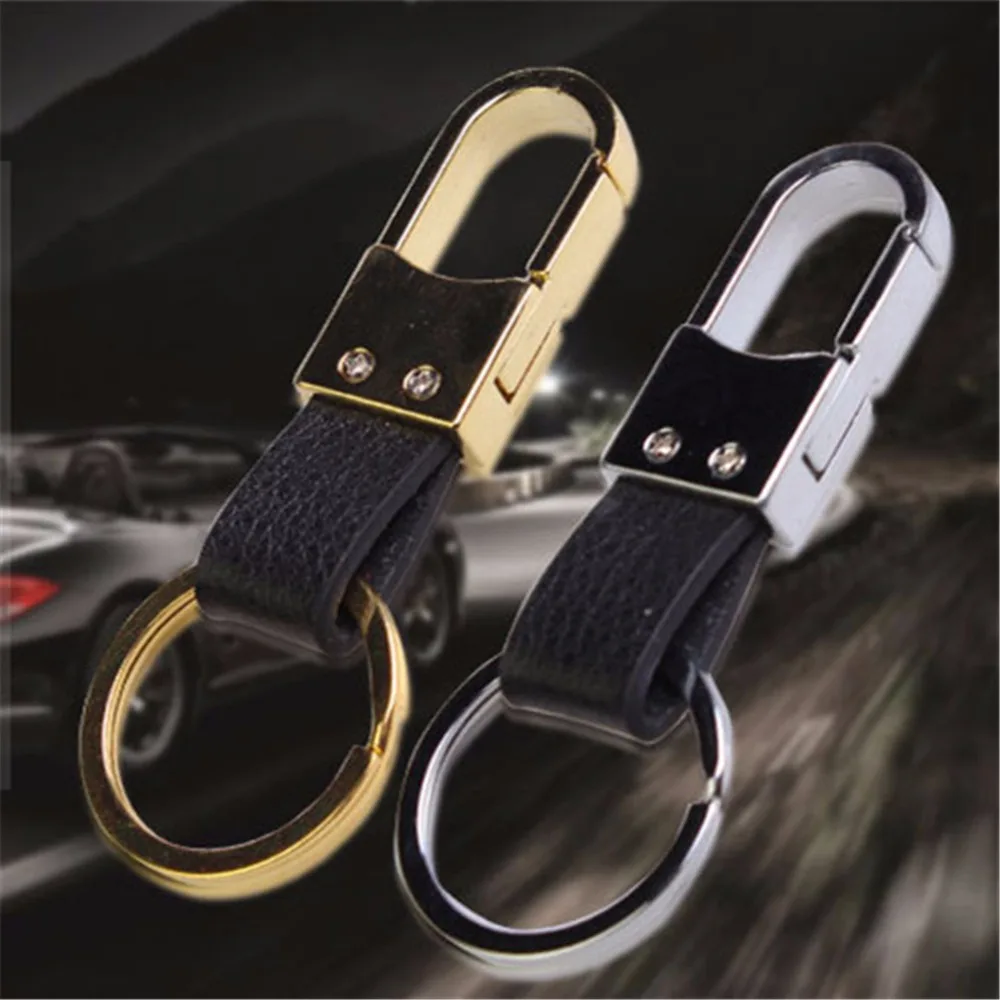 Fashion Key Chain Leather Car keychain Male Waist Hanging Keyring