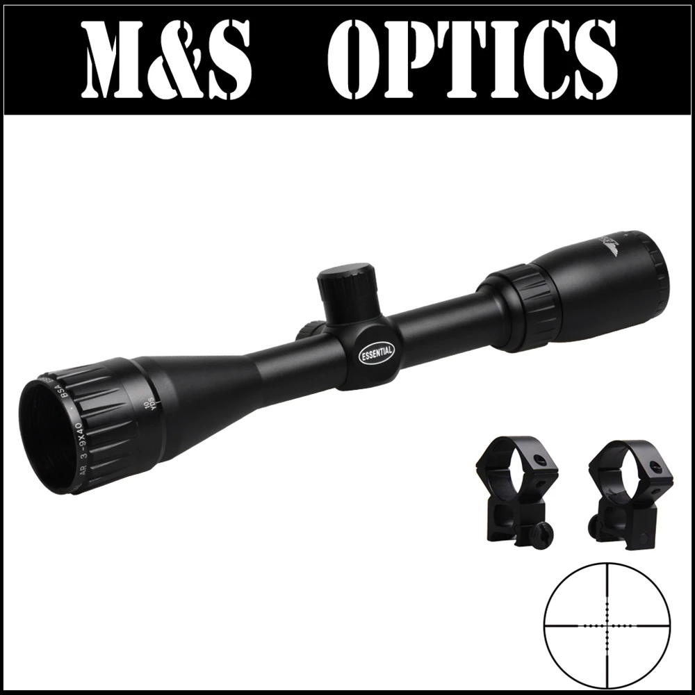 3-9X40 AO Airsoft Air Gun Bullet  Rifles Hunting Sight Optics Rifle Scope With 11mm / 20mm Ring Mount For Air Soft Guns Pistol