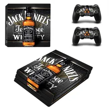 Jack Daniels Cubierta de Vinilo Etiqueta Piel Para PS4 Consola De Play Station 4 Pegatinas + 2 Unids Controle Gamepad Controller Decal