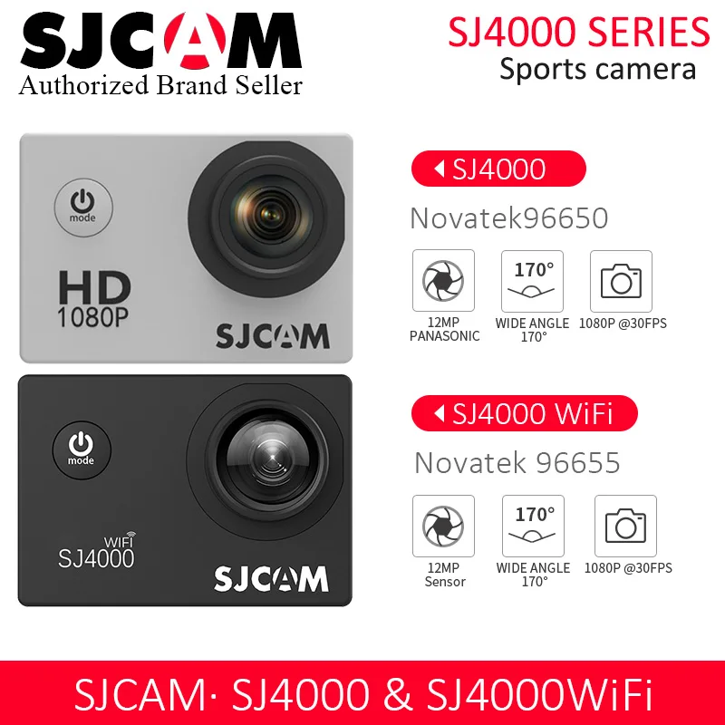Оригинальная экшн видеокамера SJCAM SJ4000 серии 1080P Full HD Wifi/SJ 4000 2 0 LCD
