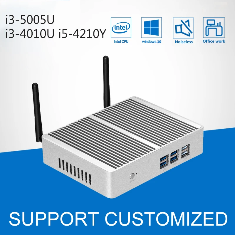 

Mini PC Windows 7 Intel Core i3 5005U 4010U i5 Mini Computer 4200Y Fanless Office Desktop Computer With WIFI NIC HTPC HDMI