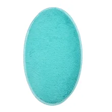 Овальный плюшевый коврик, однотонный Пушистый Ковер, ванная комната, пол, гостиная, теплый дверной коврик, мягкий коврик, 13 цветов# Z