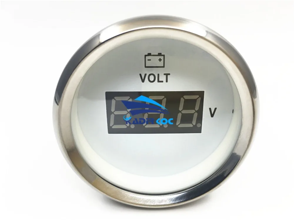 1 шт 9-32 v Цифровые вольтметры Напряжение датчиков 52 мм вольтметры пригодный для автомобильного корабль с красным подсветка