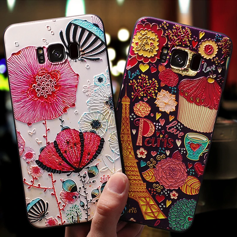 YonLinTan coque cover case For Samsung galaxy s8 plus s8plus Silicon Silicone 3D Cute mobile Original luxury phone Back cases | Мобильные
