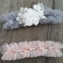 Свадебная подвязка цветок жемчуг подвязка ручной работы бант подвязка Гэтсби Стиль большого размера эластичный подвязка