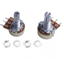 2 шт. B10K линейный потенциометр 15 мм вал с гайками и шайбами 3pin WH148 1K 2K 5K 20K 50K 100K 250K 500K 10K 103 сопротивление 1 м