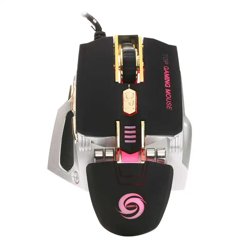 K1028 4000 точек/дюйм 7 кнопок Led оптическая Ga mi ng макро-мышь программируемая для ПК ноутбука черная игровая мышь для Windows/Apple Pc игра mi