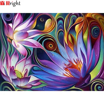 

Needlework square&round diamond embroidery Hot sale 5d diamond painting Exotic flower picture handmade rhinestone Home decor LWR