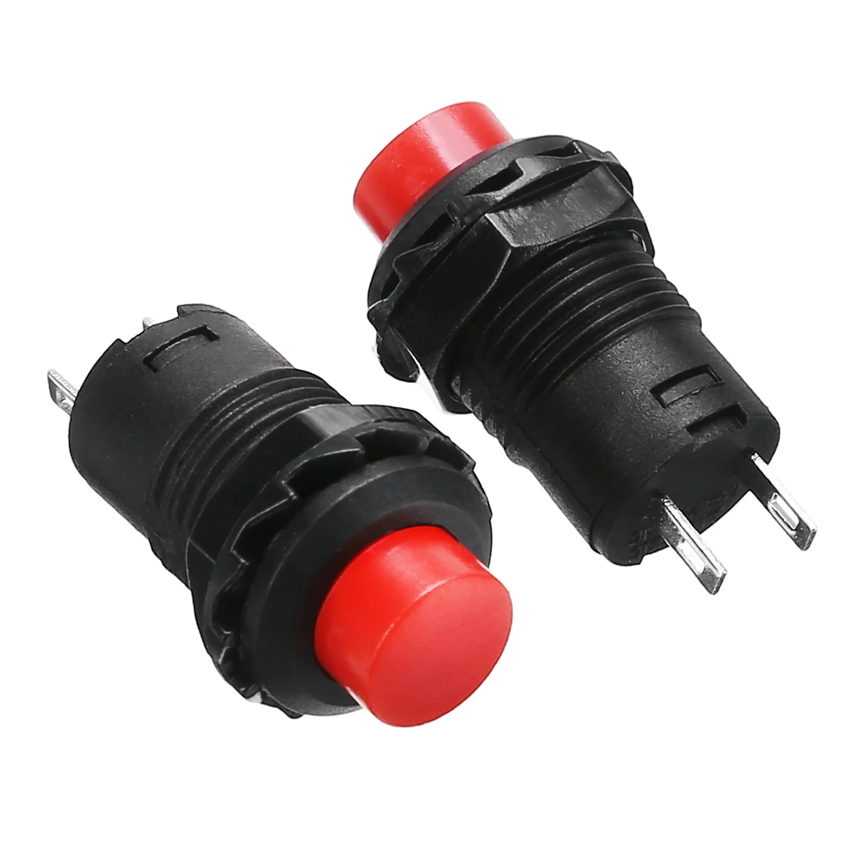 New 5pcs/set 12mm Red Car Dash On-Off Momentary Push Button Horn Doorbell Switch 125V 3A